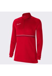 Bluza piłkarska damska Nike Drifit Academy. Kolor: czerwony, wielokolorowy