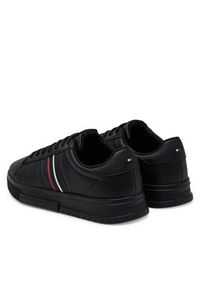 TOMMY HILFIGER - Tommy Hilfiger Sneakersy Modern Cupsole Stripes Lth FM0FM05406 Czarny. Kolor: czarny. Materiał: skóra #6