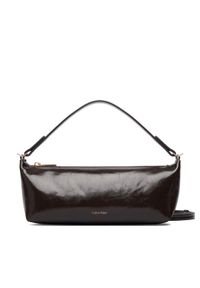 Calvin Klein Torebka Foil Logo Glossy Conv Bag LV04F3738G Brązowy. Kolor: brązowy. Materiał: skórzane #1