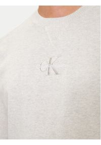 Calvin Klein Jeans Sweter Monologo J30J325671 Szary Regular Fit. Kolor: szary. Materiał: bawełna #4