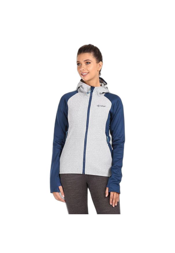 Bluza damska Kilpi Versam. Kolor: niebieski. Materiał: polar. Sport: turystyka piesza