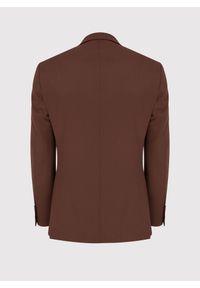 Pako Lorente - PAKO LORENTE – Gładka marynarka garniturowa w kolorze brązowym. Okazja: na ślub cywilny, na wesele. Kolor: brązowy. Materiał: wełna. Wzór: gładki. Styl: boho #10