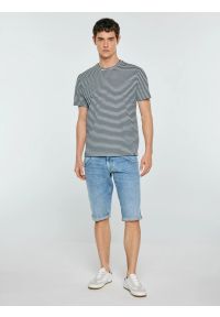 Big-Star - Koszulka męska w paski granatowa Garri 403. Okazja: na co dzień. Kolor: niebieski. Materiał: bawełna, dzianina. Wzór: paski. Styl: klasyczny, casual #4