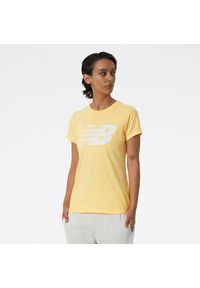 Koszulka New Balance WT03816VAC – żółta. Kolor: żółty. Materiał: bawełna