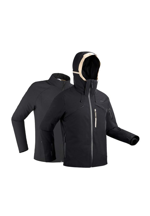 WEDZE - Kurtka narciarska męska Wedze 980 3in1. Kolor: czarny. Materiał: materiał. Sezon: zima. Sport: narciarstwo