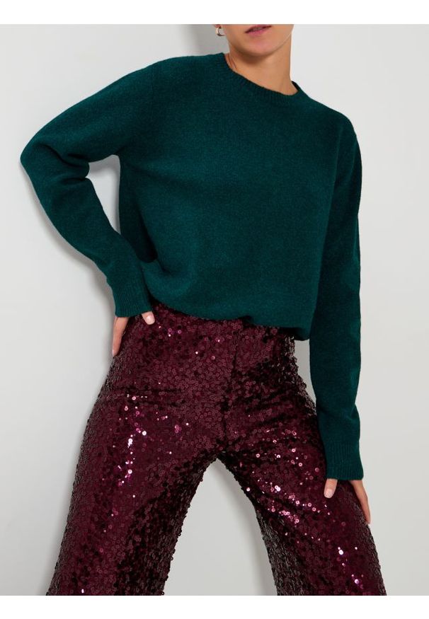 Sinsay - Sweter basic - zielony. Kolor: zielony