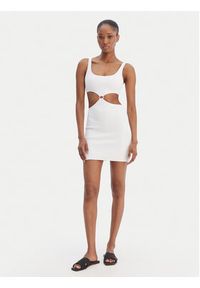 Banana Moon Sukienka letnia Friday Scrunchy JAA10 Biały Slim Fit. Kolor: biały. Materiał: syntetyk. Sezon: lato #3