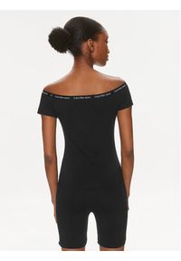 Calvin Klein Jeans Bluzka Logo J20J223098 Czarny Slim Fit. Kolor: czarny. Materiał: bawełna #4