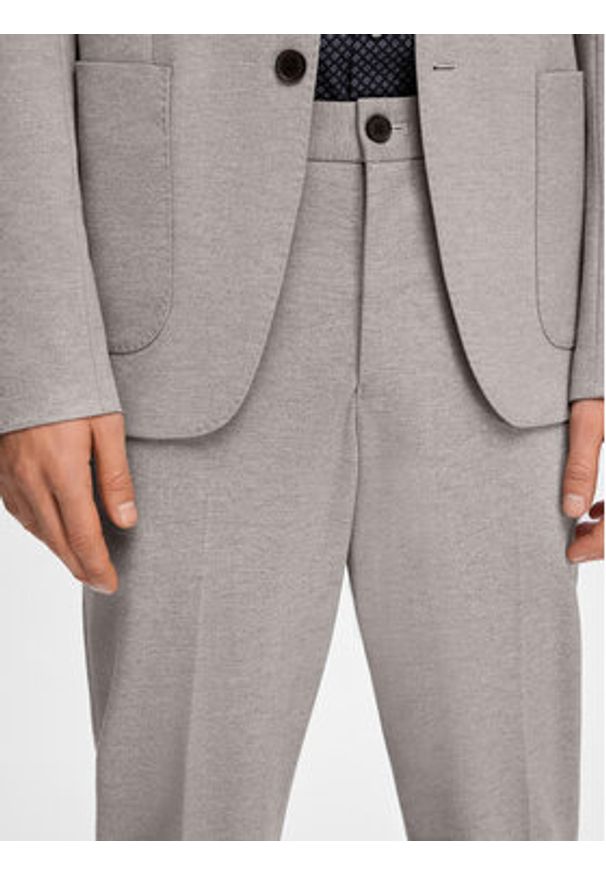 Selected Homme Spodnie garniturowe 16092485 Szary Slim Fit. Kolor: szary. Materiał: syntetyk, wiskoza
