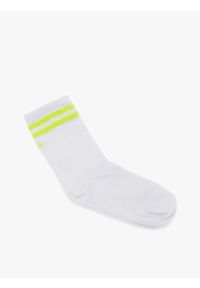 Ryłko - Białe skarpetki z paskami. Kolor: biały. Materiał: poliamid, bawełna, dzianina, elastan #1