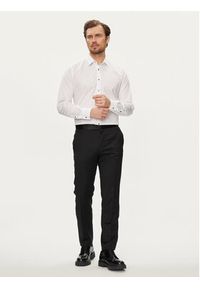 Karl Lagerfeld - KARL LAGERFELD Koszula 605000 Biały Modern Fit. Typ kołnierza: dekolt w karo. Kolor: biały. Materiał: bawełna #5