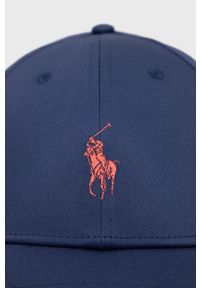 Polo Ralph Lauren czapka 710811344016 kolor granatowy gładka. Kolor: niebieski. Materiał: poliester. Wzór: gładki #3