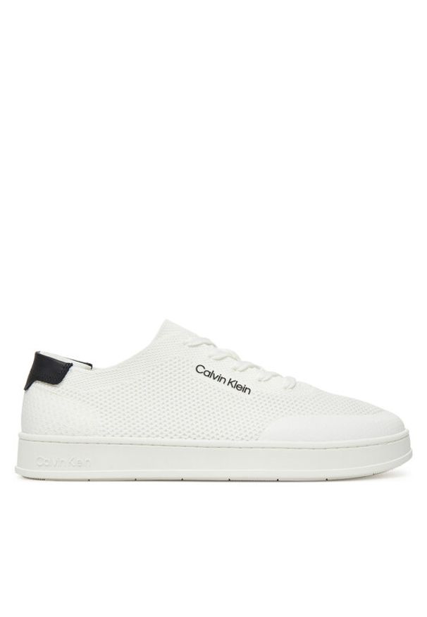 Calvin Klein Sneakersy Low Top Lace Up Knit HM0HM01726 Biały. Kolor: biały. Materiał: materiał