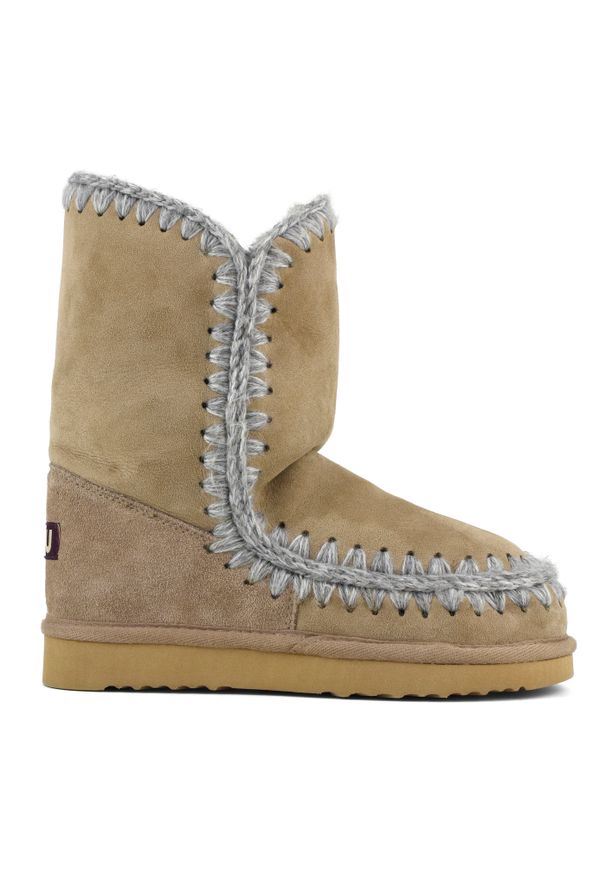 Mou - MOU ESKIMO BOOT 24 Śniegowce damskie. Okazja: na co dzień. Wysokość cholewki: przed kolano. Kolor: brązowy. Materiał: materiał, wełna, zamsz. Szerokość cholewki: normalna. Sezon: zima. Styl: elegancki, casual
