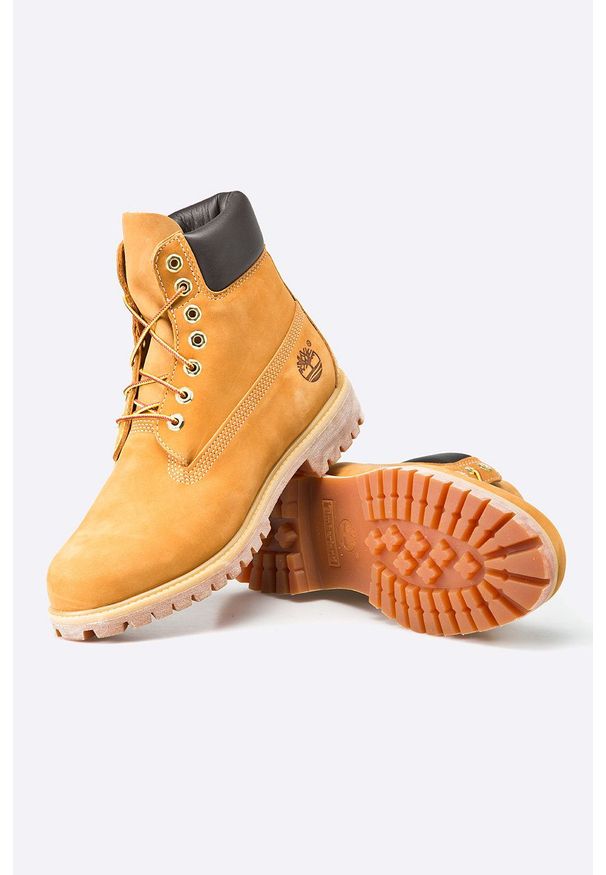 Timberland - Buty wysokie Premium 6 inch. Nosek buta: okrągły. Kolor: brązowy. Materiał: skóra, guma. Szerokość cholewki: normalna. Technologia: Primaloft