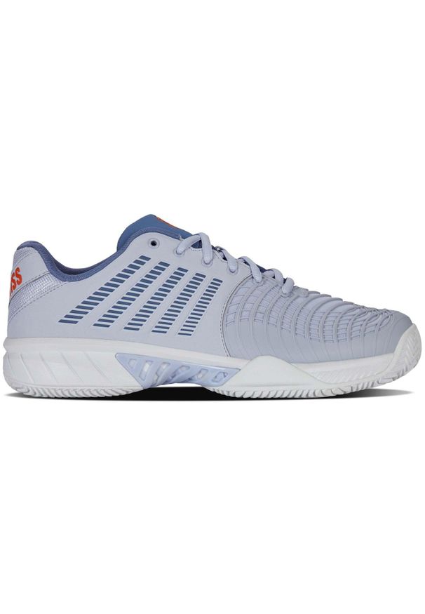 Buty do tenisa męskie K-Swiss Express Light 3. Kolor: fioletowy, wielokolorowy, różowy. Materiał: syntetyk, materiał. Szerokość cholewki: normalna. Sport: tenis