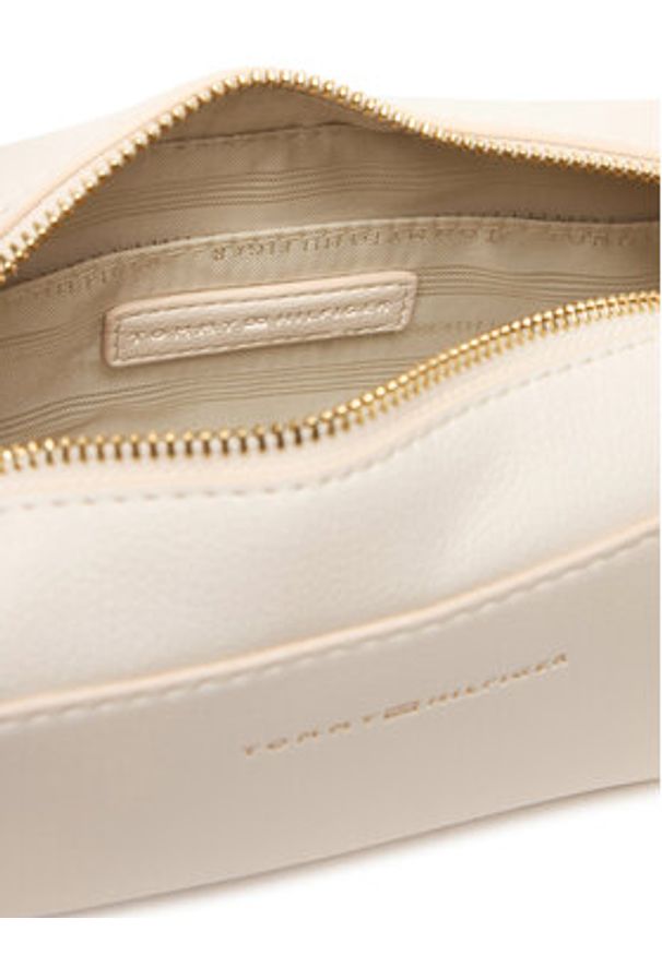 TOMMY HILFIGER - Tommy Hilfiger Torebka Th Logo Camera Bag AW0AW18115 Écru. Materiał: skórzane