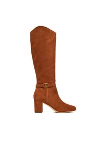 Lauren Ralph Lauren - LAUREN RALPH LAUREN Kozaki Kellie 802967843002 Brązowy. Kolor: brązowy. Materiał: zamsz, skóra