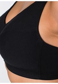 bonprix - Biustonosz bez fiszbinów z bawełną organiczną (2 szt.). Kolor: czarny. Materiał: bawełna. Rodzaj stanika: różne sposoby noszenia, wyściełane miseczki #2