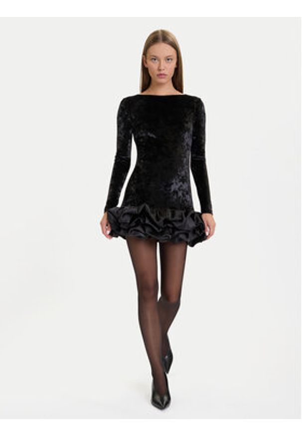 Eleh Sukienka koktajlowa EFW250383 Czarny Regular Fit. Kolor: czarny. Materiał: syntetyk. Styl: wizytowy