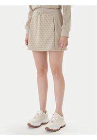 Guess Spódnica dresowa V6RD04 K2042 Beżowy Classic Fit. Kolor: beżowy. Materiał: syntetyk #1