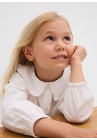 bonprix - Bluzka z czystej bawełny. Kolor: biały. Materiał: bawełna #3