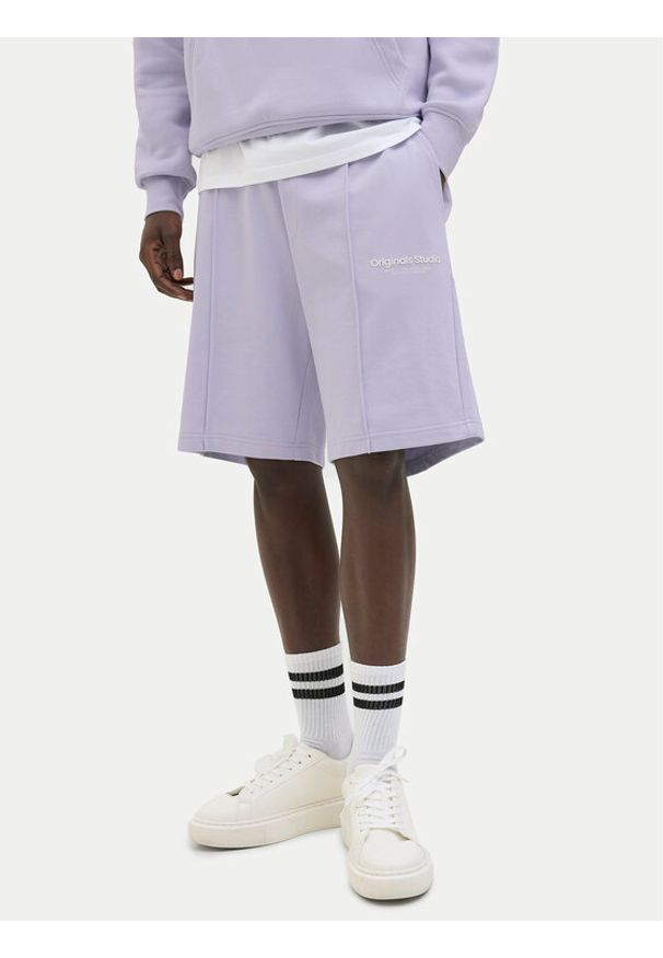 Jack & Jones - Jack&Jones Szorty sportowe Vesterbro 12252251 Fioletowy Relaxed Fit. Kolor: fioletowy. Materiał: syntetyk, bawełna. Styl: sportowy