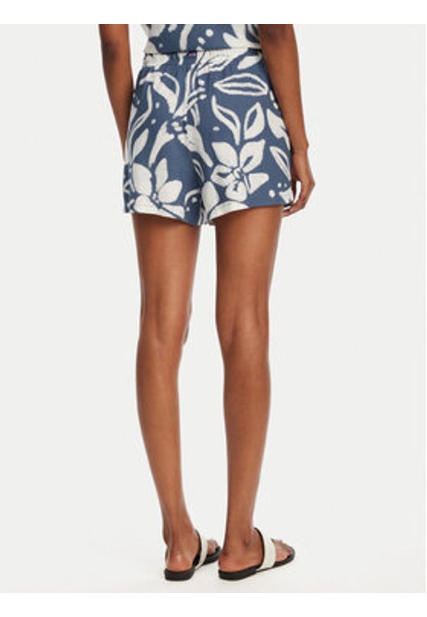 Banana Moon Szorty materiałowe William Floreal MHX74 Niebieski Loose Fit. Kolor: niebieski. Materiał: wiskoza