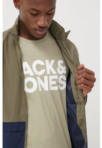 Jack & Jones kurtka męska kolor zielony przejściowa. Okazja: na co dzień. Kolor: zielony. Materiał: poliester. Styl: casual #3