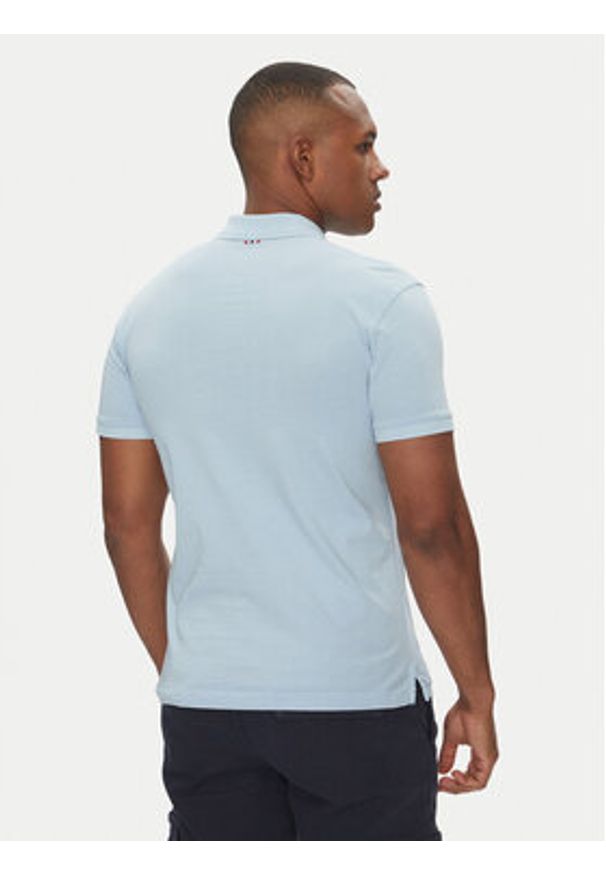 Napapijri Polo Elbas NP0A4GB4 Błękitny Regular Fit. Typ kołnierza: polo. Kolor: niebieski. Materiał: bawełna