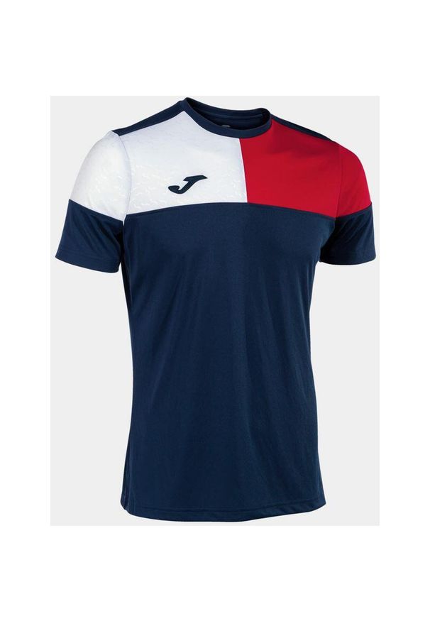 Joma Koszulka Sportowa Crew 4XS – Navy/Czerwony/Biały, 100% poliester. Kolor: czerwony, niebieski, biały, wielokolorowy. Materiał: poliester. Sport: fitness, piłka nożna
