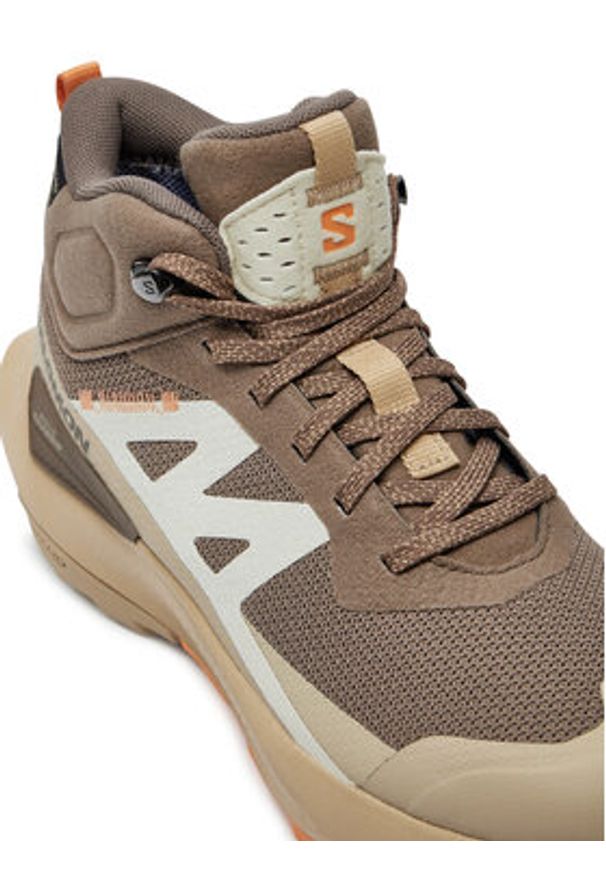 salomon - Salomon Trekkingi Elixir Activ Mid Gore-Tex L47457200 Beżowy. Kolor: beżowy. Materiał: materiał