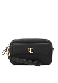 Lauren Ralph Lauren Torebka Marcy 432934353001 Czarny. Kolor: czarny. Materiał: skórzane