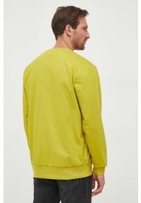 BOSS bluza bawełniana męska kolor zielony z nadrukiem. Kolor: zielony. Materiał: bawełna. Wzór: nadruk. Styl: klasyczny #4