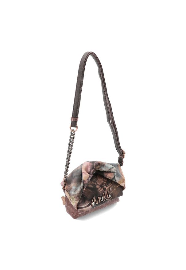 Brązowa Torebka Anekke Elegancka Damska Kopertówka. Kolor: brązowy. Styl: elegancki
