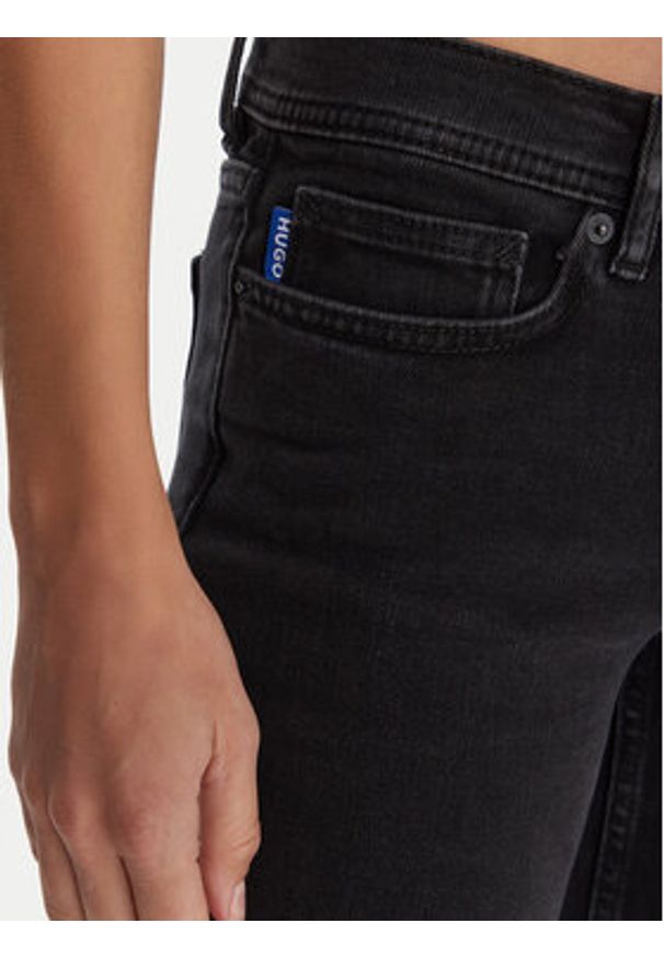 Hugo - HUGO Jeansy Getti_B 50546332 Czarny Flare Fit. Kolor: czarny