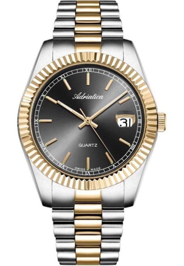 Zegarek męski Adriatica A1090.2116Q srebrny. Kolor: srebrny