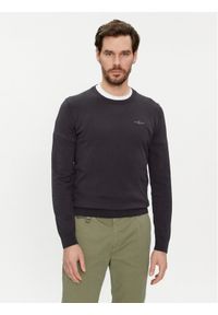 Aeronautica Militare Sweter 241MA1488L506 Szary Slim Fit. Kolor: szary. Materiał: bawełna