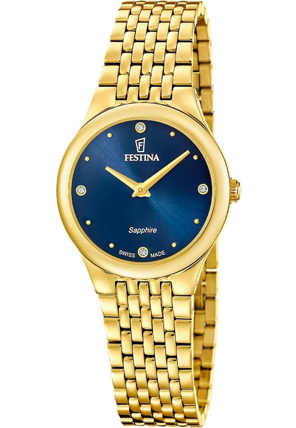 Zegarek Festina Zegarek damski Festina F20098-3 CYRKONIE złoty. Kolor: złoty