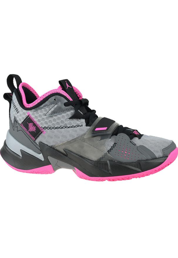 Buty do chodzenia męskie Nike Jordan Why Not ZER03. Wysokość cholewki: za kostkę. Zapięcie: sznurówki. Kolor: szary. Materiał: syntetyk, materiał, tkanina. Szerokość cholewki: normalna. Sport: turystyka piesza