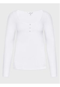 Guess Bluzka W2YP46 KBCO2 Biały Slim Fit. Kolor: biały. Materiał: wiskoza