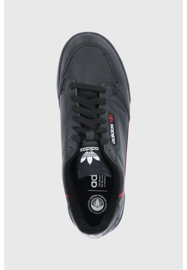 adidas Originals - Buty Continental 80 Vega. Nosek buta: okrągły. Zapięcie: sznurówki. Kolor: czarny. Materiał: guma