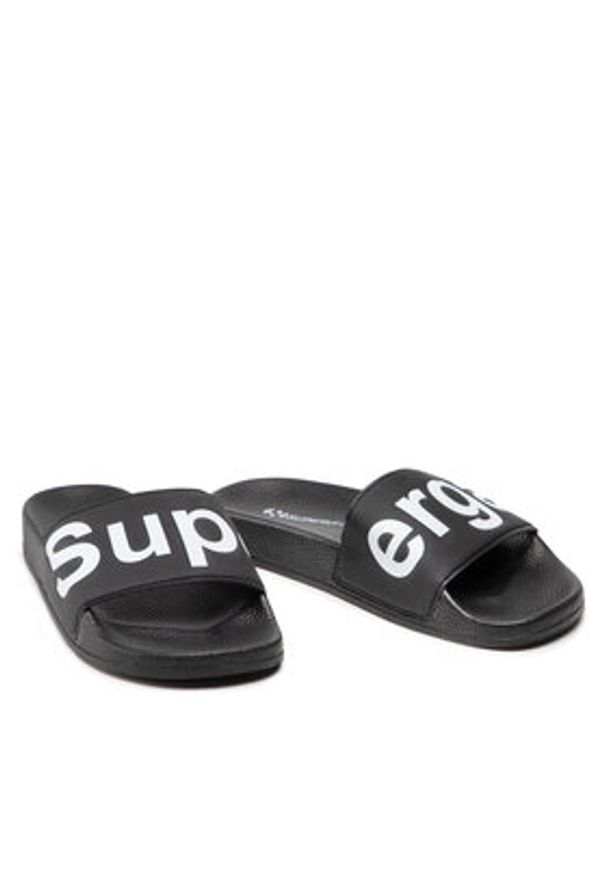 Superga Klapki 1908 Slides Polysoft Czarny. Kolor: czarny. Materiał: skóra