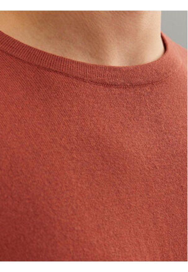 Jack & Jones - Jack&Jones Sweter 12208364 Pomarańczowy Regular Fit. Kolor: pomarańczowy. Materiał: bawełna