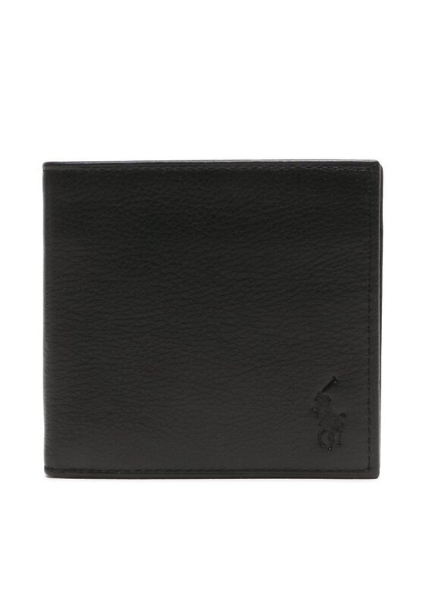 Polo Ralph Lauren Portfel męski 405914235002 Czarny. Kolor: czarny. Materiał: skóra