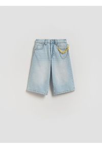 Reserved - Szorty z łańcuchem Spongebob - niebieski. Kolor: niebieski. Materiał: tkanina, bawełna #1