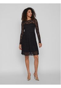 Vila Sukienka codzienna Kalila 14078211 Czarny Regular Fit. Okazja: na co dzień. Kolor: czarny. Materiał: syntetyk. Typ sukienki: proste. Styl: casual #7