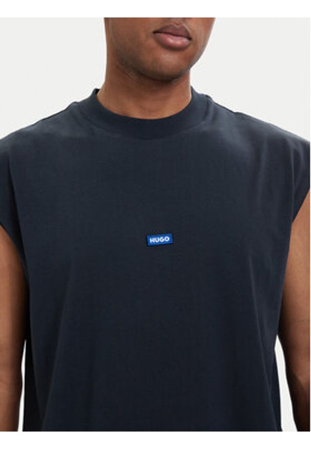 Hugo - HUGO Tank top Navertz 50509773 Niebieski Regular Fit. Kolor: niebieski. Materiał: bawełna