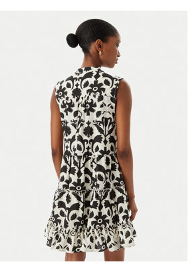 LOLA CASADEMUNT Sukienka letnia LS2616040 Czarny Regular Fit. Kolor: czarny. Materiał: bawełna. Sezon: lato