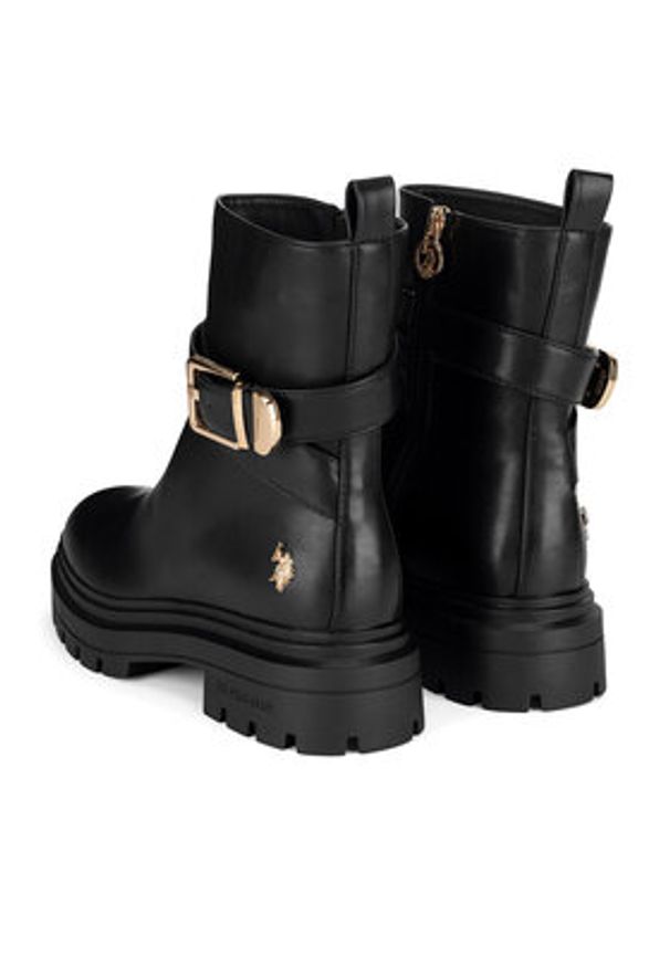 U.S. Polo Assn. Botki ALICJA004W/DY1 Czarny. Kolor: czarny. Materiał: materiał